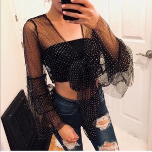 Black crop top